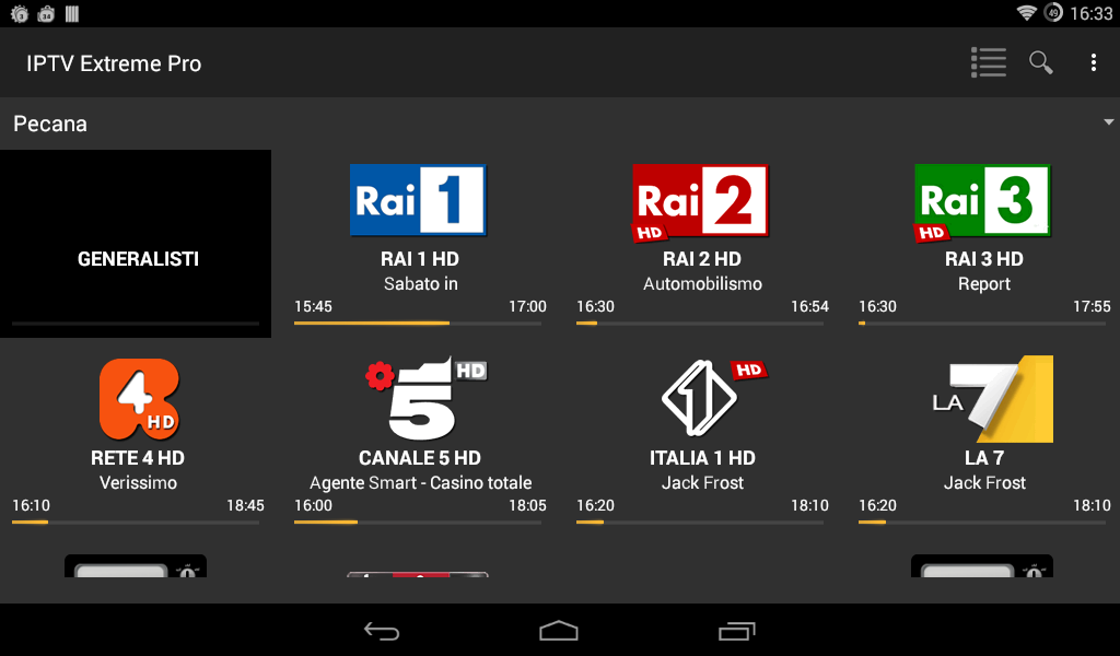 Interfaccia utente e navigazione iptv extreme